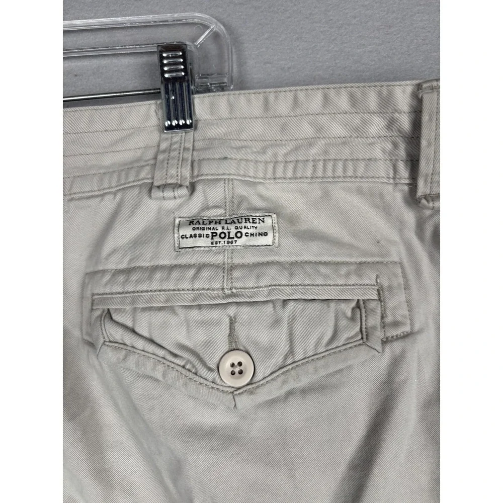 Polo Ralph Lauren Cargo Shorts Mens 48 Beige Classic Chino Casual Big & Tall